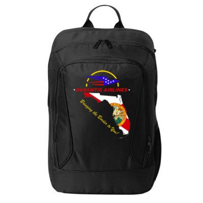 DeSantis Airlines Funny Political Meme Bringing The Border To You City Backpack