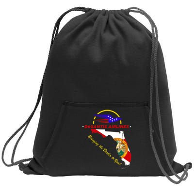 DeSantis Airlines Funny Political Meme Bringing The Border To You Sweatshirt Cinch Pack Bag