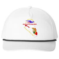 DeSantis Airlines Funny Political Meme Bringing The Border To You Snapback Five-Panel Rope Hat