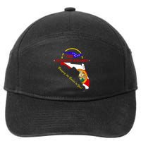 DeSantis Airlines Funny Political Meme Bringing The Border To You 7-Panel Snapback Hat