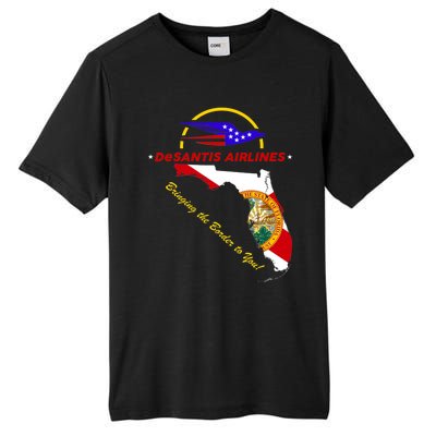 DeSantis Airlines Funny Political Meme Bringing The Border To You Tall Fusion ChromaSoft Performance T-Shirt