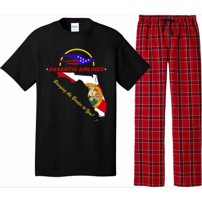 DeSantis Airlines Funny Political Meme Bringing The Border To You Pajama Set