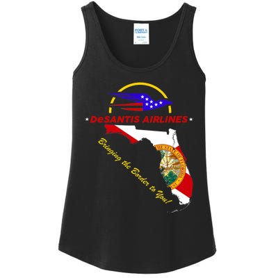 DeSantis Airlines Funny Political Meme Bringing The Border To You Ladies Essential Tank