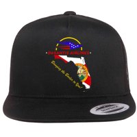 DeSantis Airlines Funny Political Meme Bringing The Border To You Flat Bill Trucker Hat