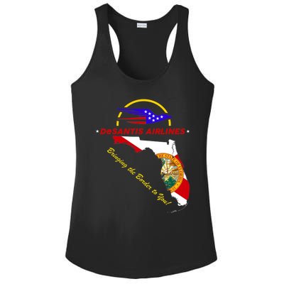 DeSantis Airlines Funny Political Meme Bringing The Border To You Ladies PosiCharge Competitor Racerback Tank