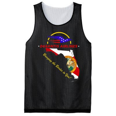 DeSantis Airlines Funny Political Meme Bringing The Border To You Mesh Reversible Basketball Jersey Tank