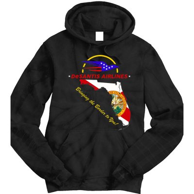 DeSantis Airlines Funny Political Meme Bringing The Border To You Tie Dye Hoodie