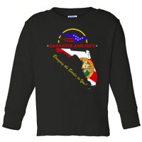 DeSantis Airlines Funny Political Meme Bringing The Border To You Toddler Long Sleeve Shirt