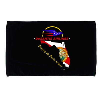 DeSantis Airlines Funny Political Meme Bringing The Border To You Microfiber Hand Towel