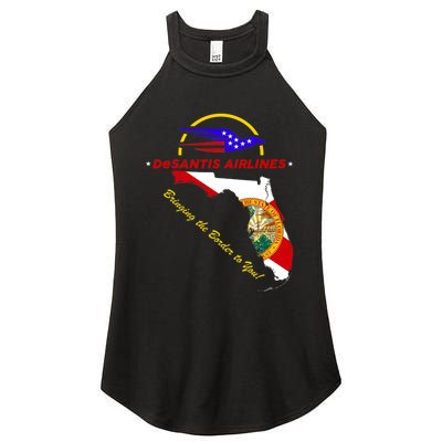 DeSantis Airlines Funny Political Meme Bringing The Border To You Women's Perfect Tri Rocker Tank