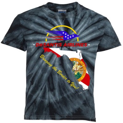 DeSantis Airlines Funny Political Meme Bringing The Border To You Kids Tie-Dye T-Shirt