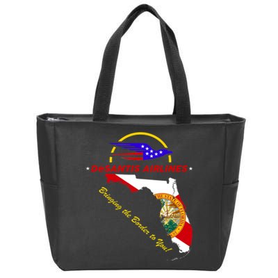 DeSantis Airlines Funny Political Meme Bringing The Border To You Zip Tote Bag