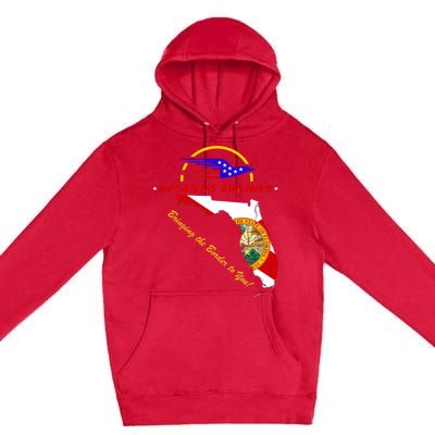 DeSantis Airlines Funny Political Meme Bringing The Border To You Premium Pullover Hoodie