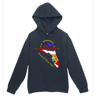 DeSantis Airlines Funny Political Meme Bringing The Border To You Urban Pullover Hoodie