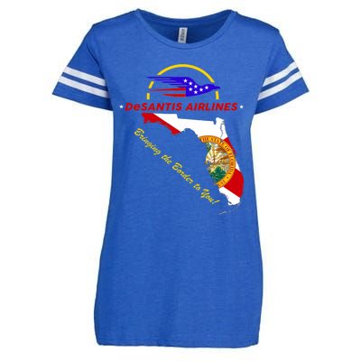 DeSantis Airlines Funny Political Meme Bringing The Border To You Enza Ladies Jersey Football T-Shirt