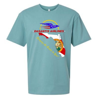 DeSantis Airlines Funny Political Meme Bringing The Border To You Sueded Cloud Jersey T-Shirt