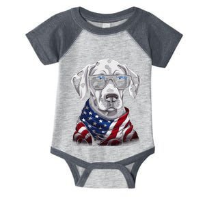 Dalmatian American Flag USA Tee 4th July Gifts Graphic Tees Infant Baby Jersey Bodysuit