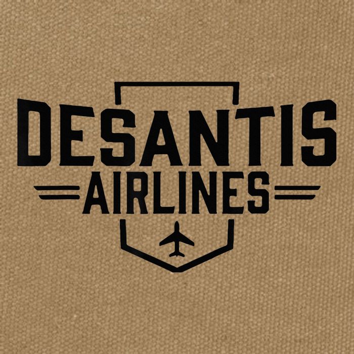 Desantis Airlines Funny Political Meme Ron Desantis Cotton Canvas Backpack