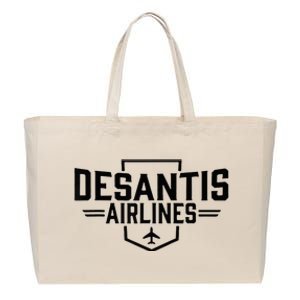 Desantis Airlines Funny Political Meme Ron Desantis Cotton Canvas Jumbo Tote