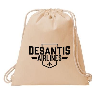 Desantis Airlines Funny Political Meme Ron Desantis Drawstring Bag