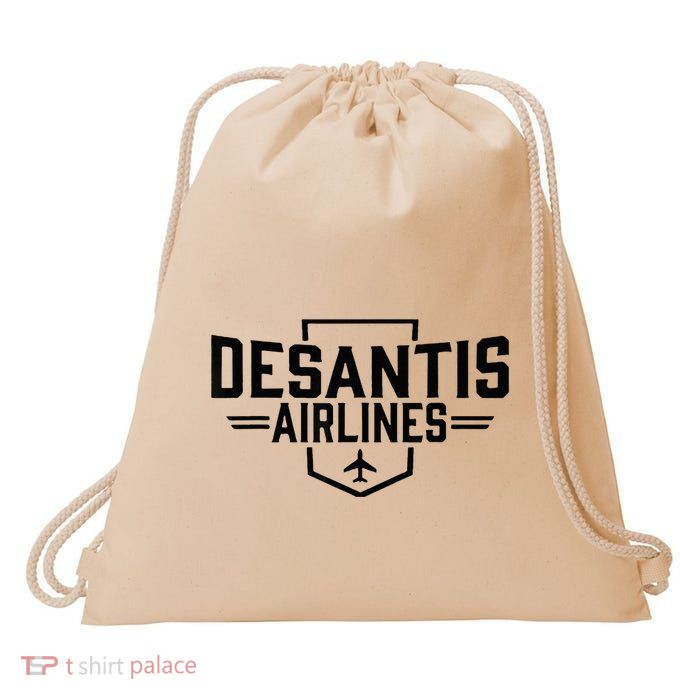 Desantis Airlines Funny Political Meme Ron Desantis Drawstring Bag