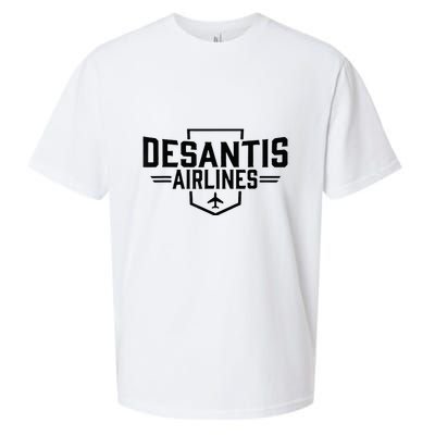 Desantis Airlines Funny Political Meme Ron Desantis Sueded Cloud Jersey T-Shirt