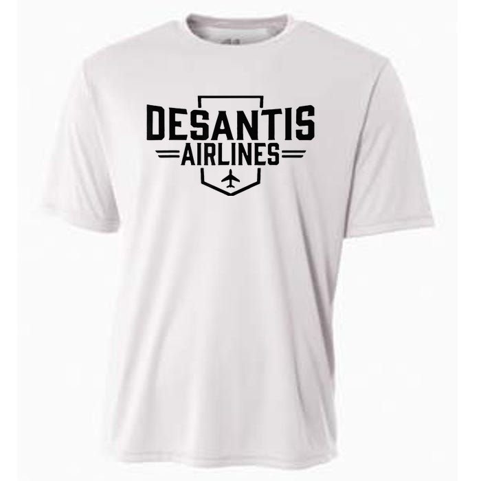 Desantis Airlines Funny Political Meme Ron Desantis Cooling Performance Crew T-Shirt