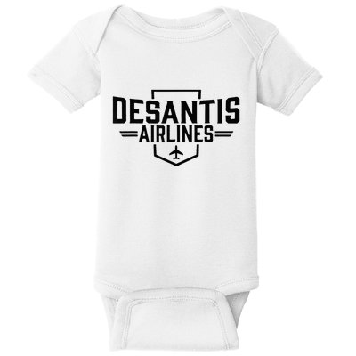 Desantis Airlines Funny Political Meme Ron Desantis Baby Bodysuit