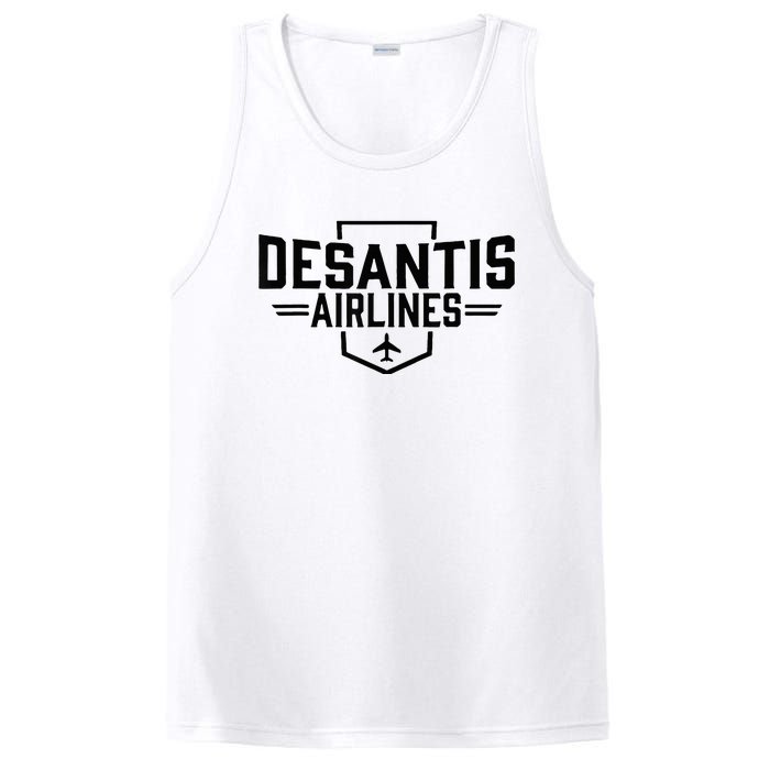 Desantis Airlines Funny Political Meme Ron Desantis PosiCharge Competitor Tank