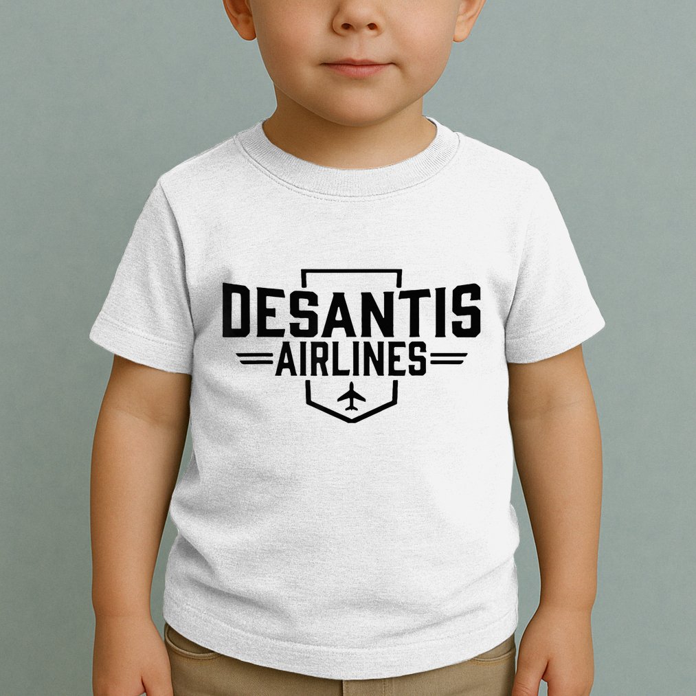 Desantis Airlines Funny Political Meme Ron Desantis Toddler T-Shirt