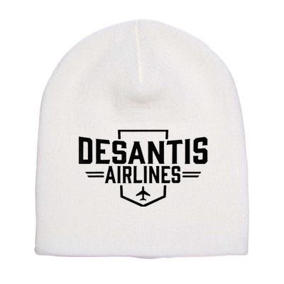 Desantis Airlines Funny Political Meme Ron Desantis Short Acrylic Beanie
