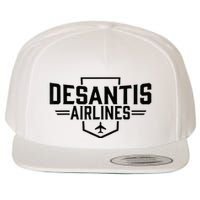 Desantis Airlines Funny Political Meme Ron Desantis Wool Snapback Cap