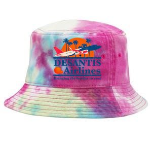 Desantis Airlines Funny Political Meme Ron Desantis Governor Tie-Dyed Bucket Hat