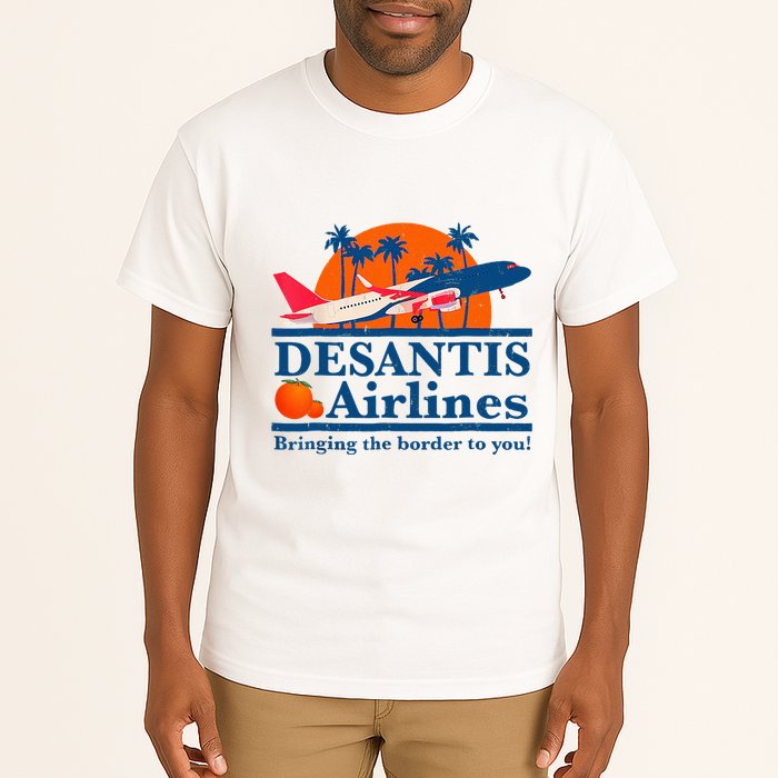 Desantis Airlines Funny Political Meme Ron Desantis Governor Tall T-Shirt