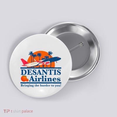 Desantis Airlines Funny Political Meme Ron Desantis Governor Button