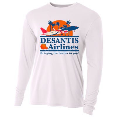 Desantis Airlines Funny Political Meme Ron Desantis Governor Cooling Performance Long Sleeve Crew