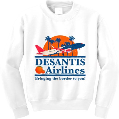 Desantis Airlines Funny Political Meme Ron Desantis Governor Kids Sweatshirt