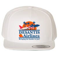 Desantis Airlines Funny Political Meme Ron Desantis Governor Wool Snapback Cap