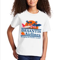 Desantis Airlines Funny Political Meme Ron Desantis Governor Kids T-Shirt
