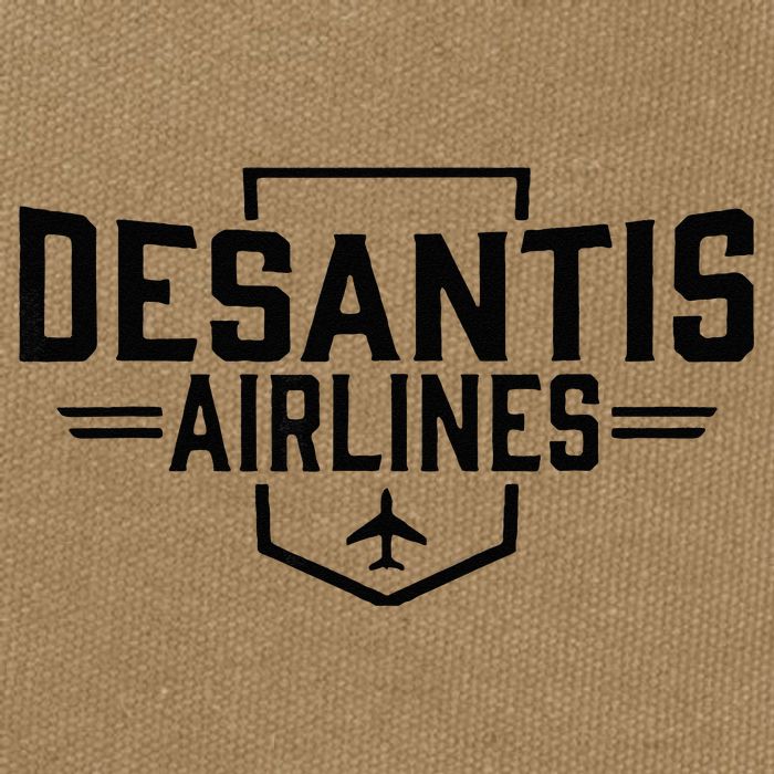 DeSantis Airlines Funny Political Meme Ron DeSantis Cotton Canvas Backpack