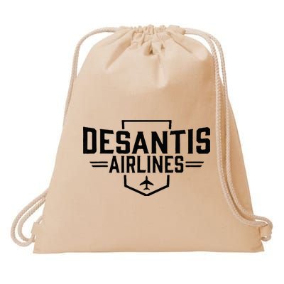 DeSantis Airlines Funny Political Meme Ron DeSantis Drawstring Bag