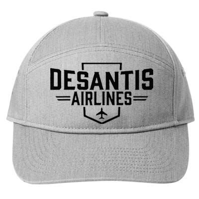 DeSantis Airlines Funny Political Meme Ron DeSantis 7-Panel Snapback Hat