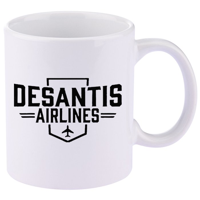 DeSantis Airlines Funny Political Meme Ron DeSantis 11oz C Handle Ceramic Mug