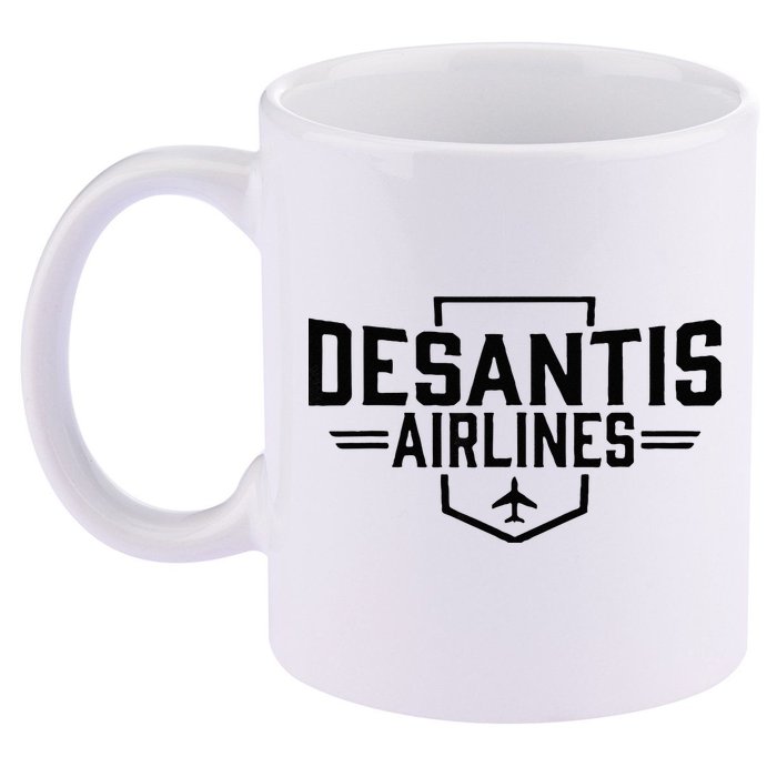 DeSantis Airlines Funny Political Meme Ron DeSantis 11oz C Handle Ceramic Mug