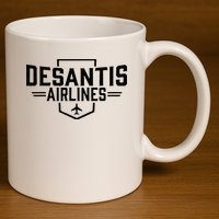 DeSantis Airlines Funny Political Meme Ron DeSantis 11oz C Handle Ceramic Mug