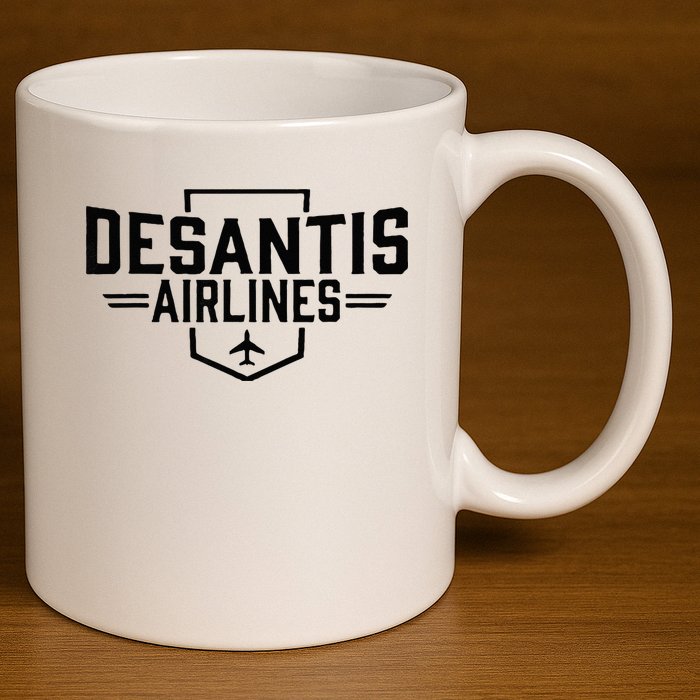 DeSantis Airlines Funny Political Meme Ron DeSantis 11oz C Handle Ceramic Mug