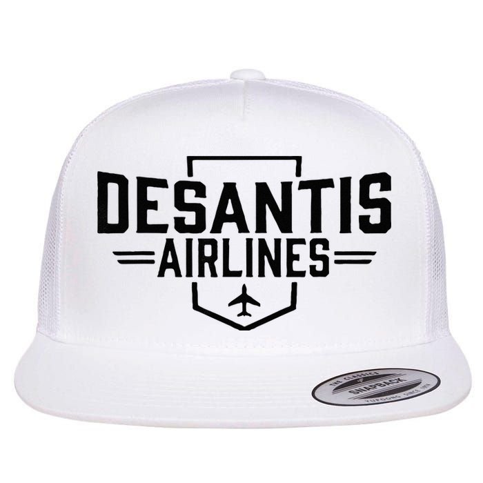 DeSantis Airlines Funny Political Meme Ron DeSantis Flat Bill Trucker Hat