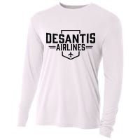 DeSantis Airlines Funny Political Meme Ron DeSantis Cooling Performance Long Sleeve Crew