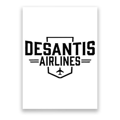 DeSantis Airlines Funny Political Meme Ron DeSantis Poster