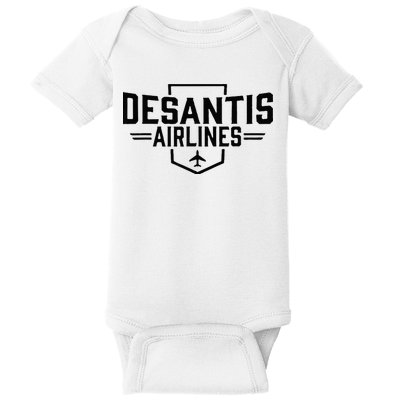 DeSantis Airlines Funny Political Meme Ron DeSantis Baby Bodysuit